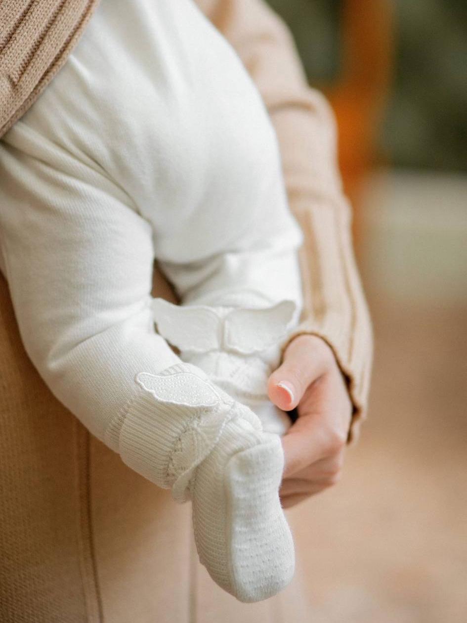 Комплекти. Комплект для немовля (чоловічок, шапочка, пінетки) Ninos Alegres NA 1017-ECRU