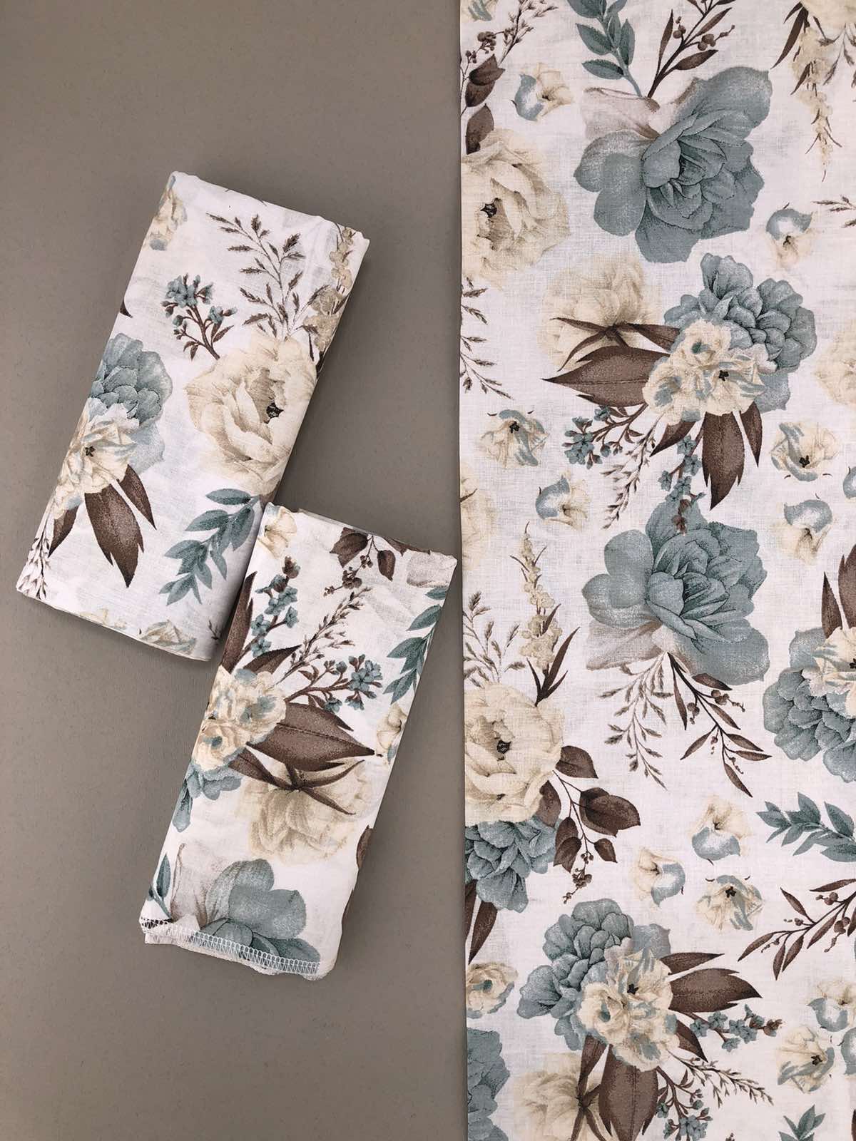 Пелюшка бавовна квіти для дівчинки 100х80 121024-1659