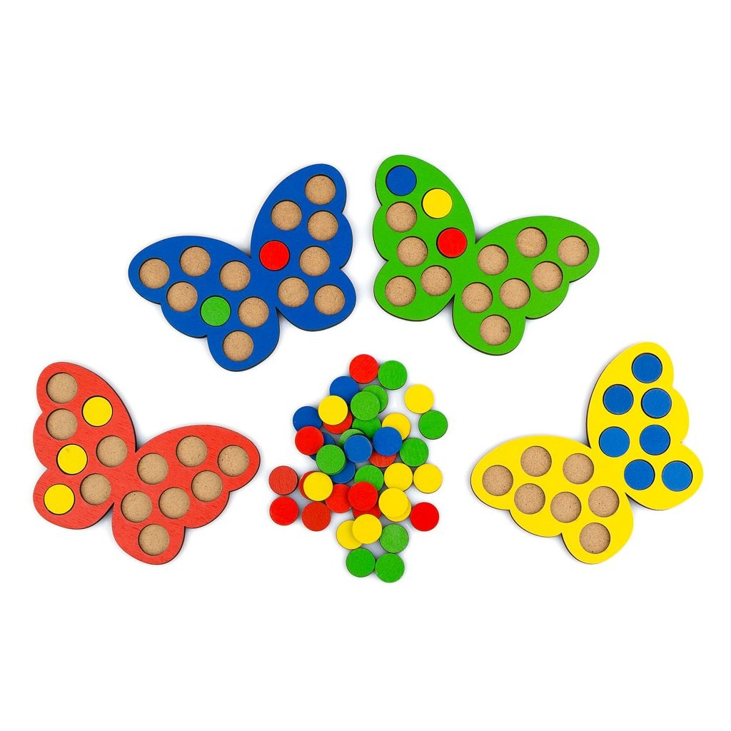 Іграшки для розвитку. Гра шість метеликів
