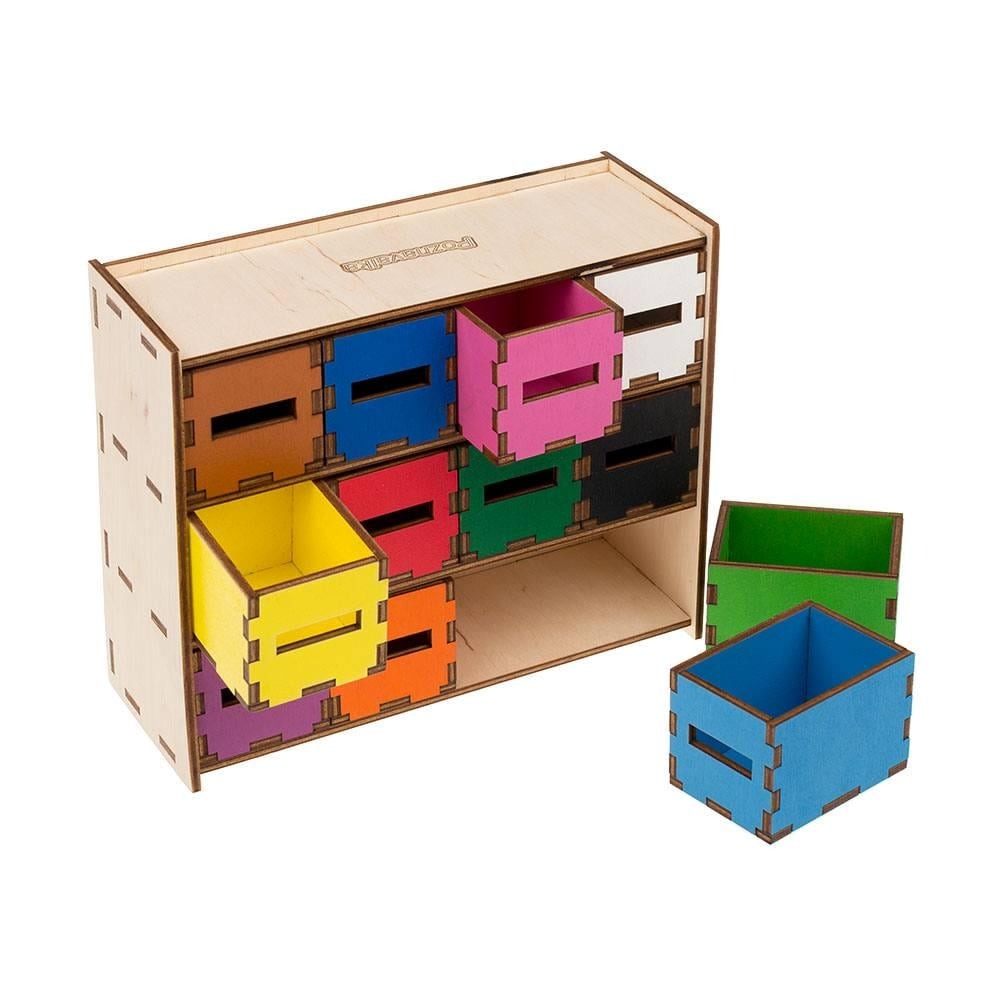Іграшки для розвитку. Настільний комодик12 кольорів