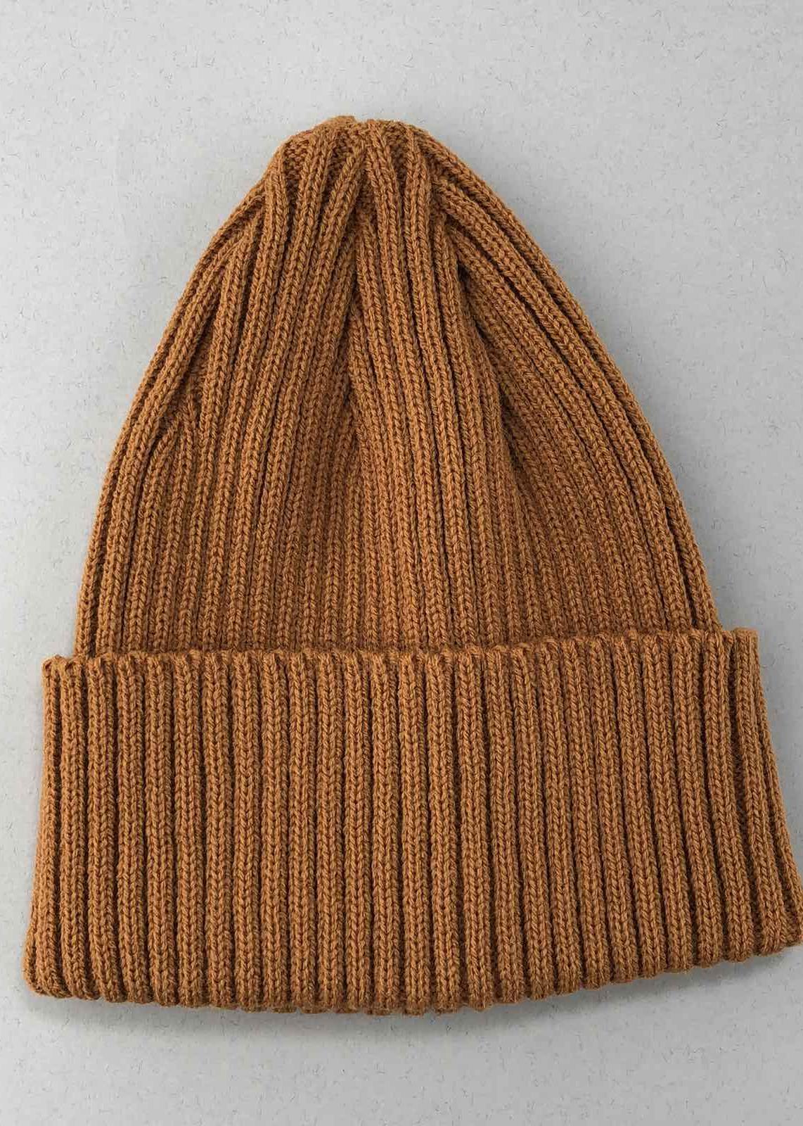 Головні убори і шарфи. Шапка для хлопчика в рубчик теракот 051024-0953