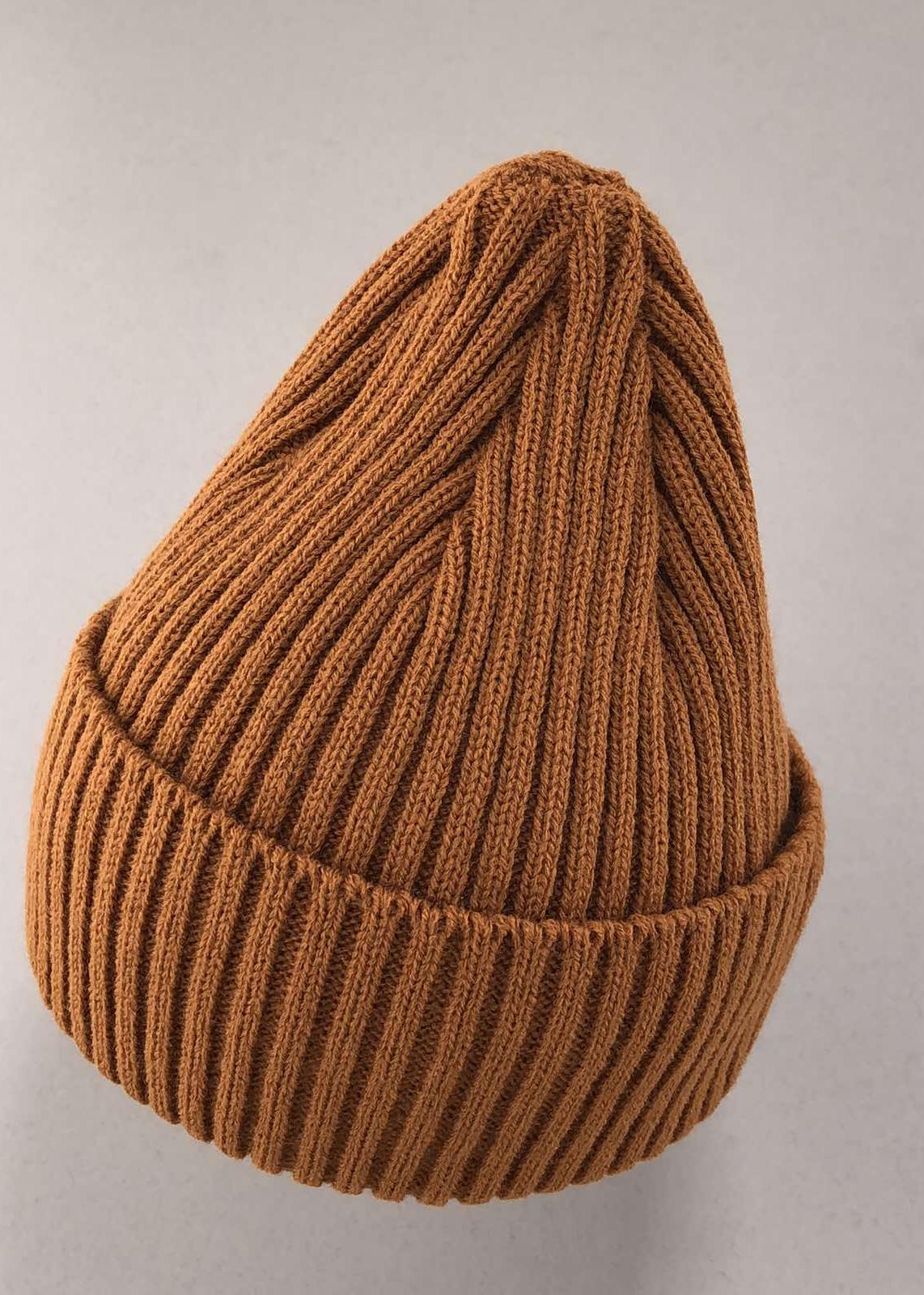 Головні убори і шарфи. Шапка для хлопчика в рубчик теракот 051024-0953