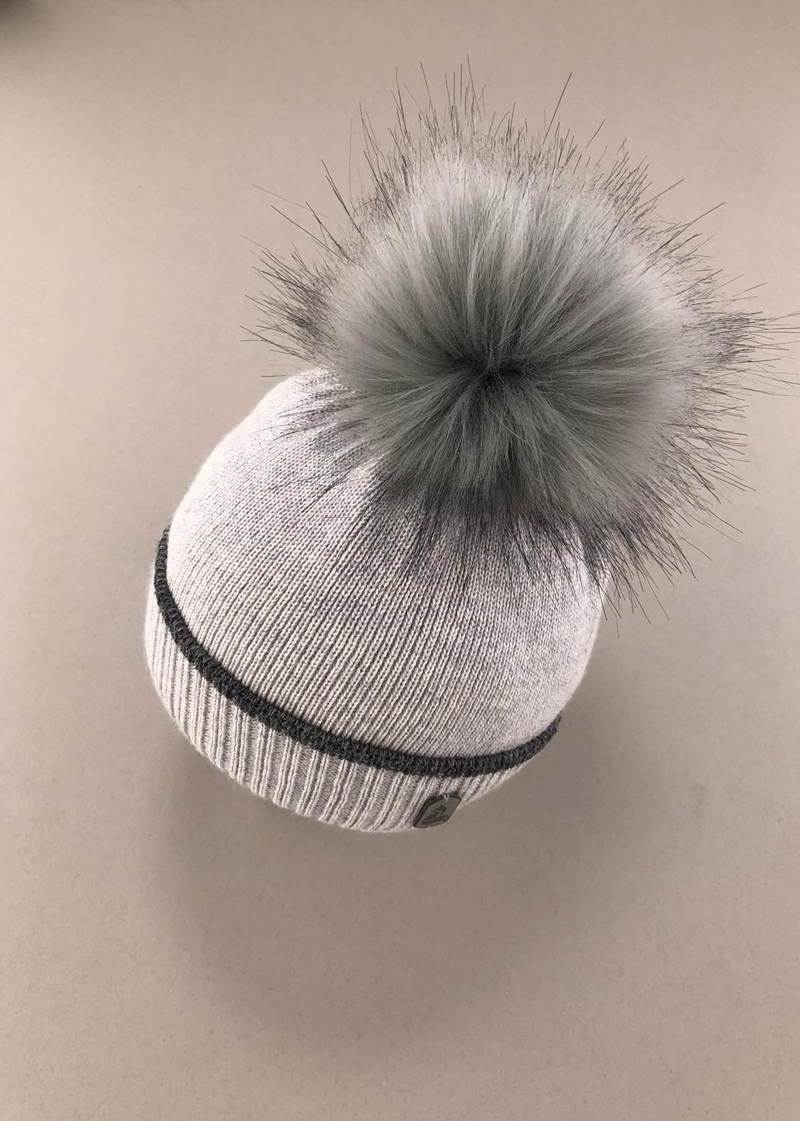 Шапочки і хустинки. Шапка для хлопчика з помпоном 110125-1128