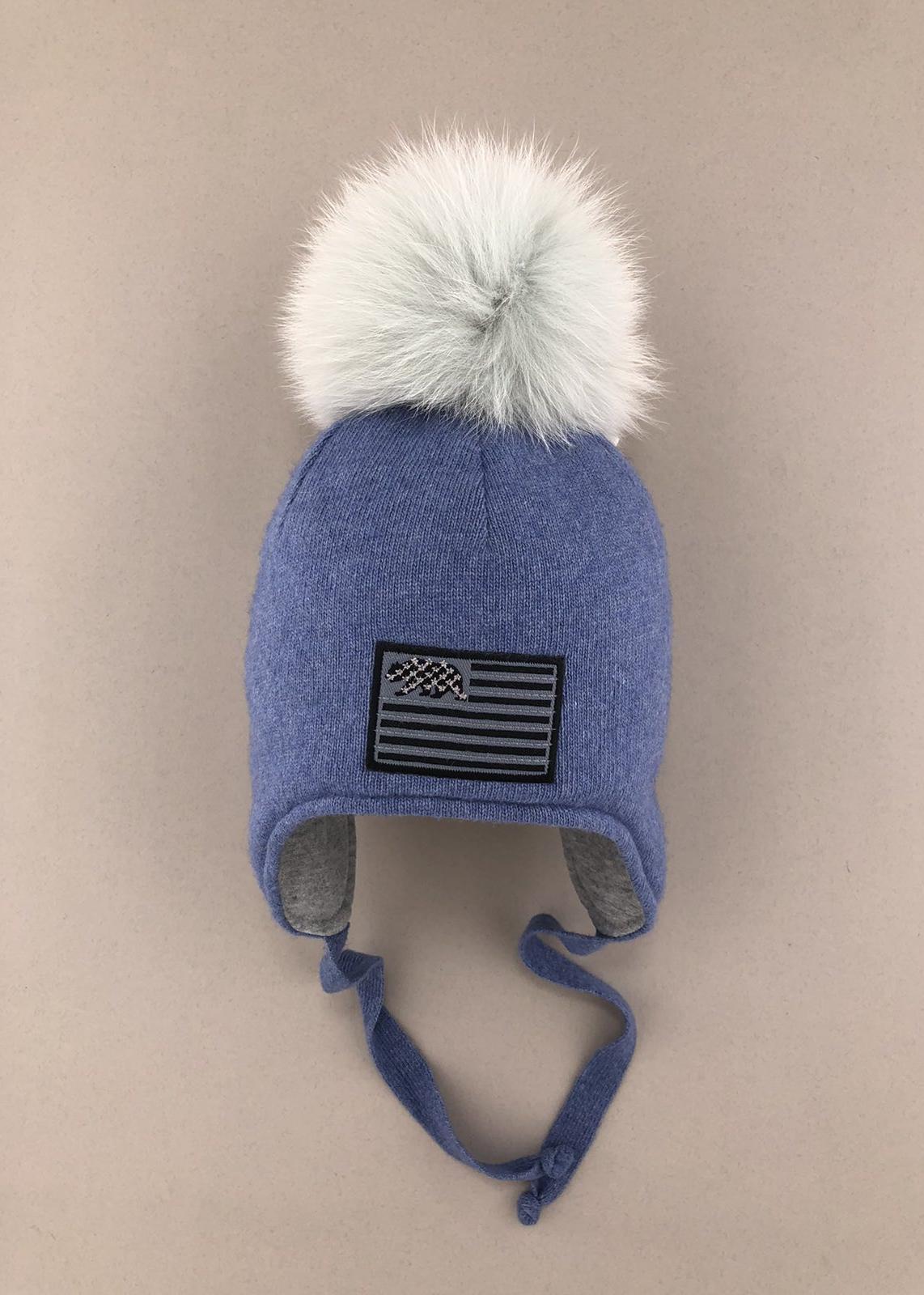 Головні убори і шарфи. Шапка для хлопчика з помпоном 110125-1339