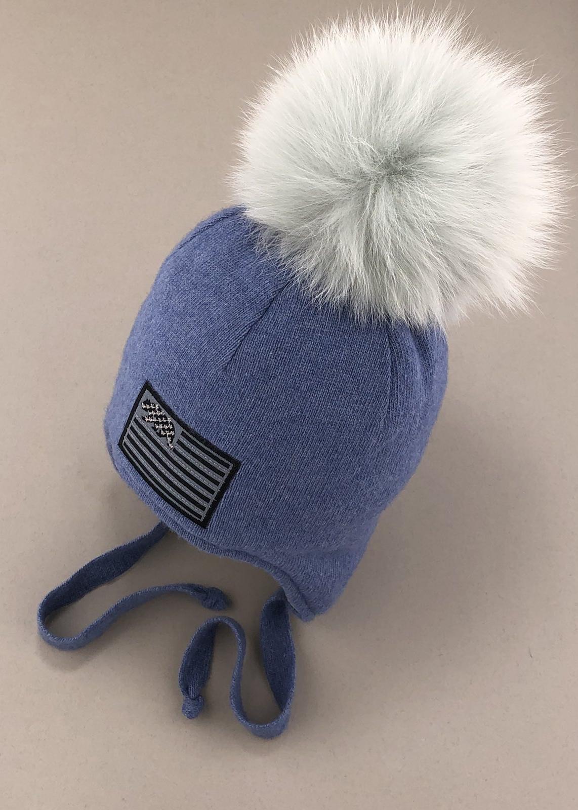 Головні убори і шарфи. Шапка для хлопчика з помпоном 110125-1339