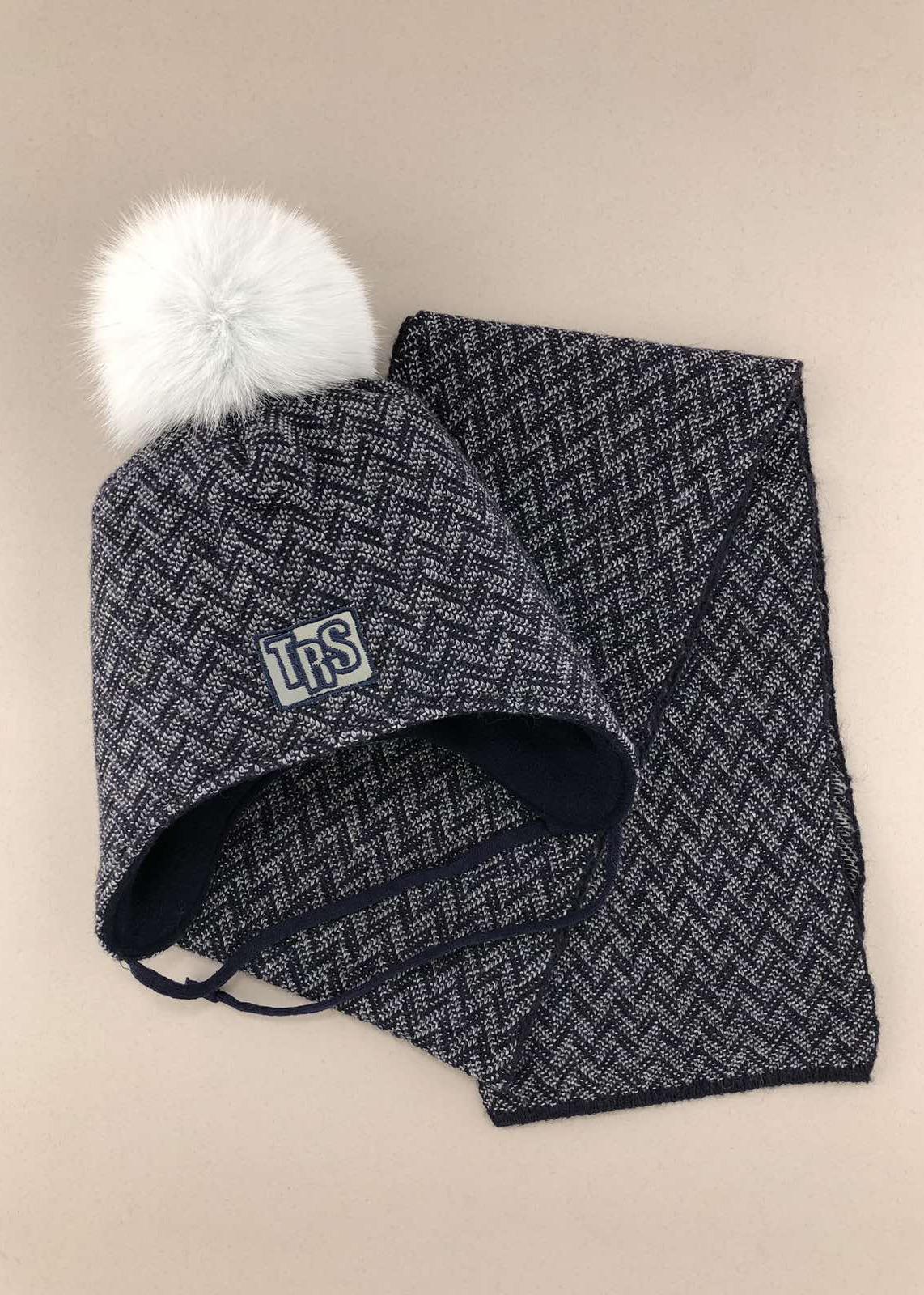 Головні убори і шарфи. Комплект для хлопчика, шапка та шарф 110125-1345