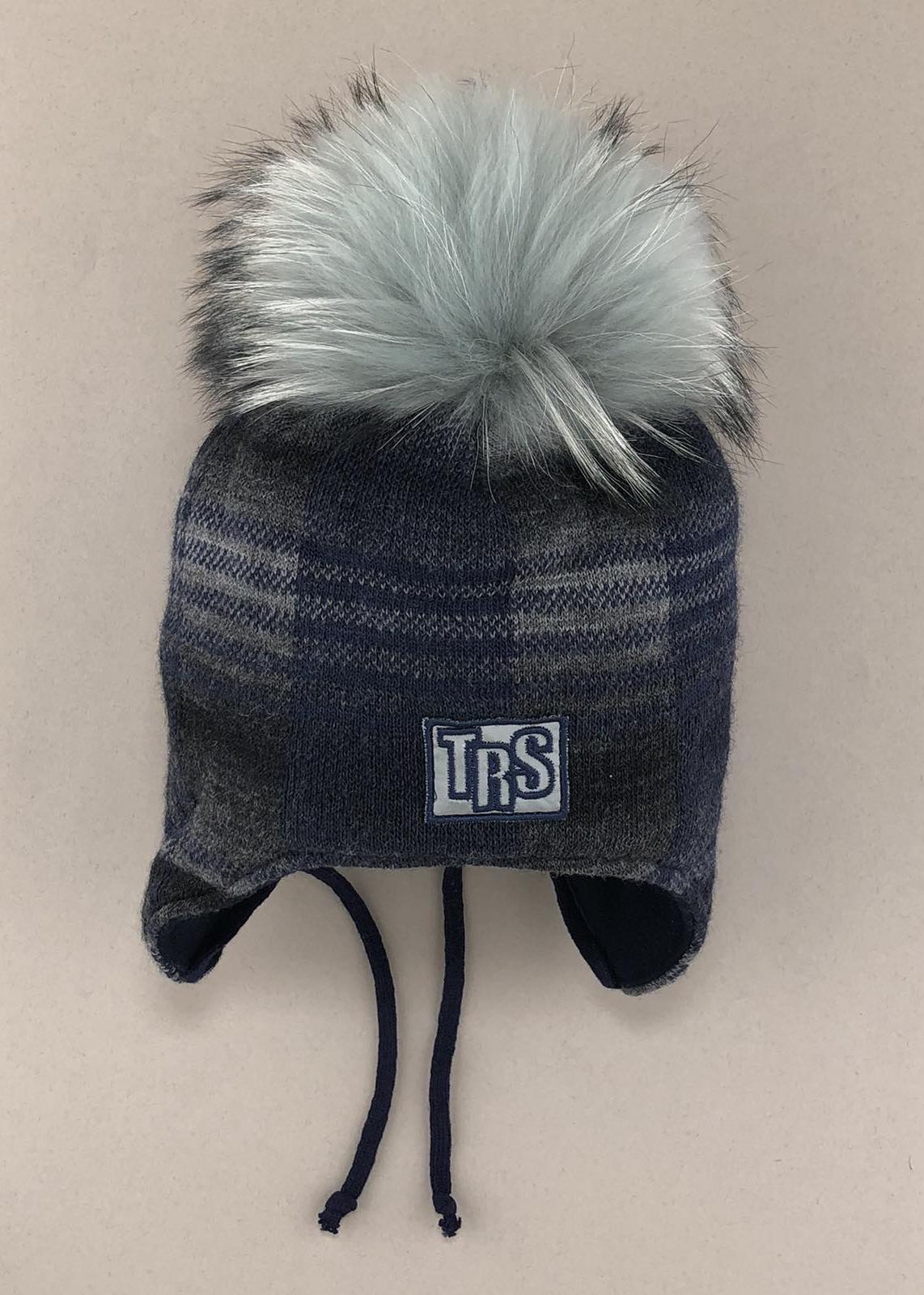 Головні убори і шарфи. Шапка для хлопчика з помпоном 110125-1401