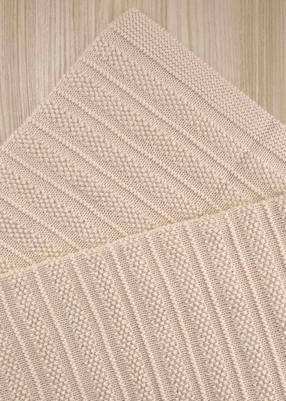 Пледи та конверти. Плед вязаний без утеплення кремовий 80х90 201024-101-крем