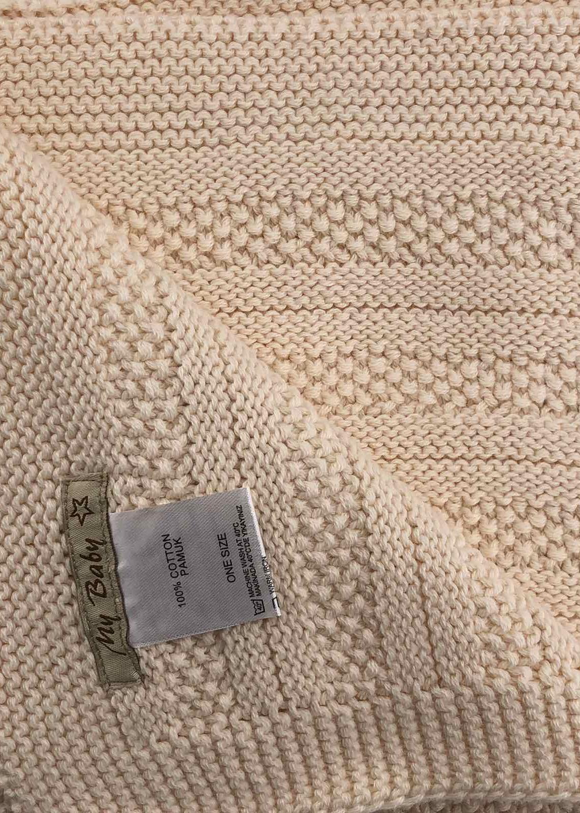 Пледи та конверти. Плед вязаний без утеплення кремовий 80х90 201024-101-крем