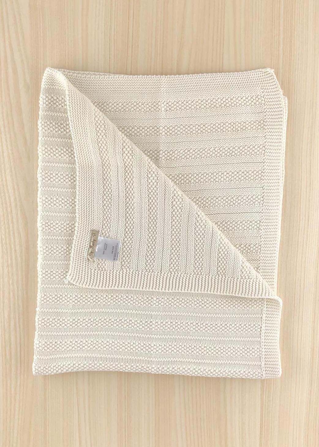 Пледи та конверти. Плед вязаний без утеплення молочний 80х90 201024-101-мол