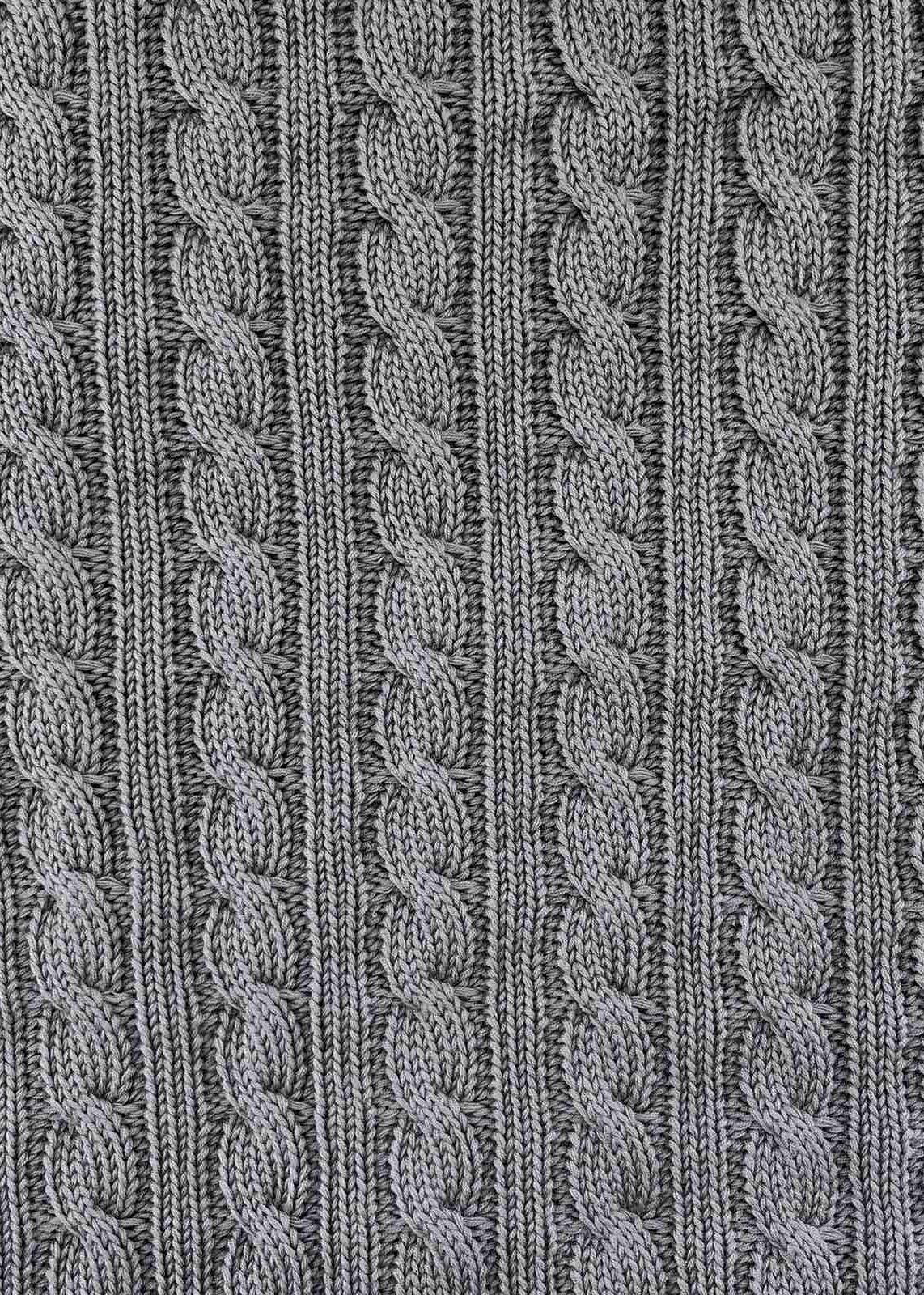 Пледи та конверти. Плед вязаний без утеплення графітовий 75х90 201024-102-граф