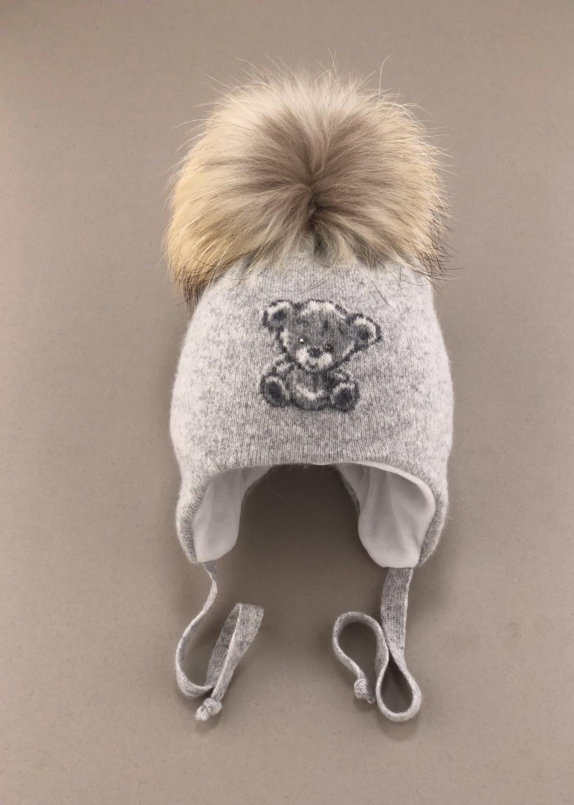 Шапочки і хустинки. Шапка для хлопчика з помпоном 260125-1727