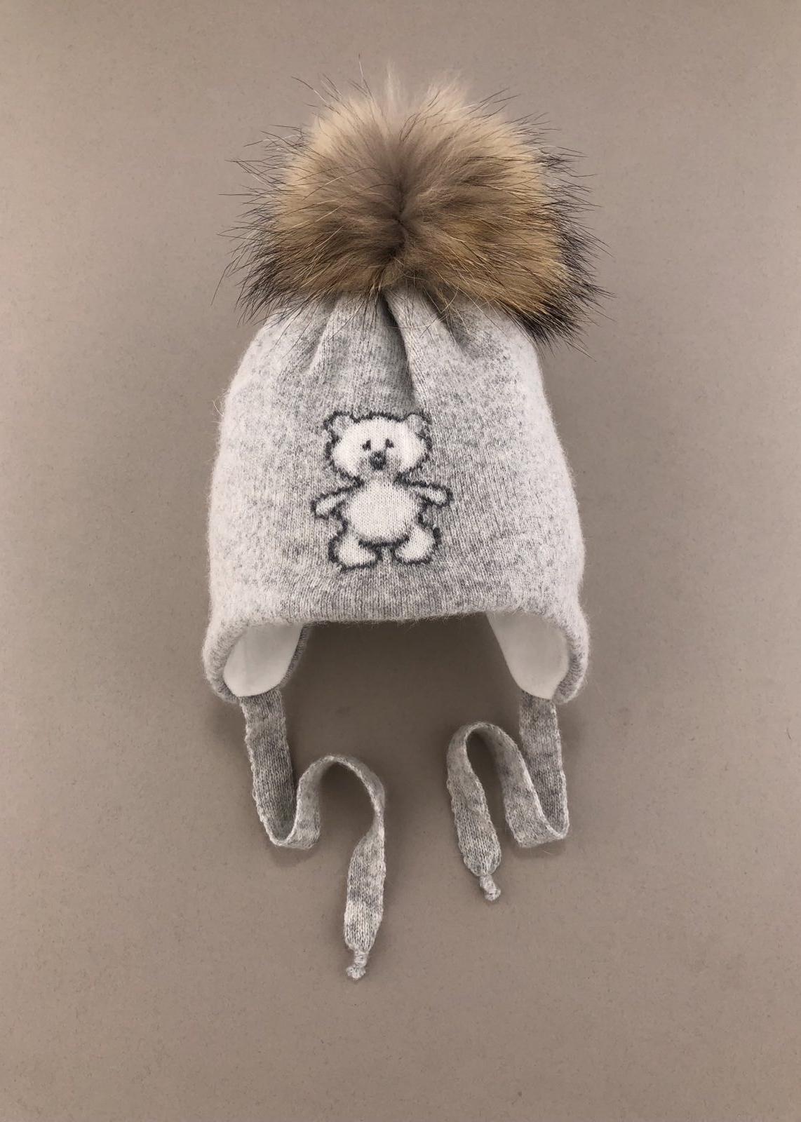 Шапочки і хустинки. Шапка для хлопчика з помпоном 260125-1742