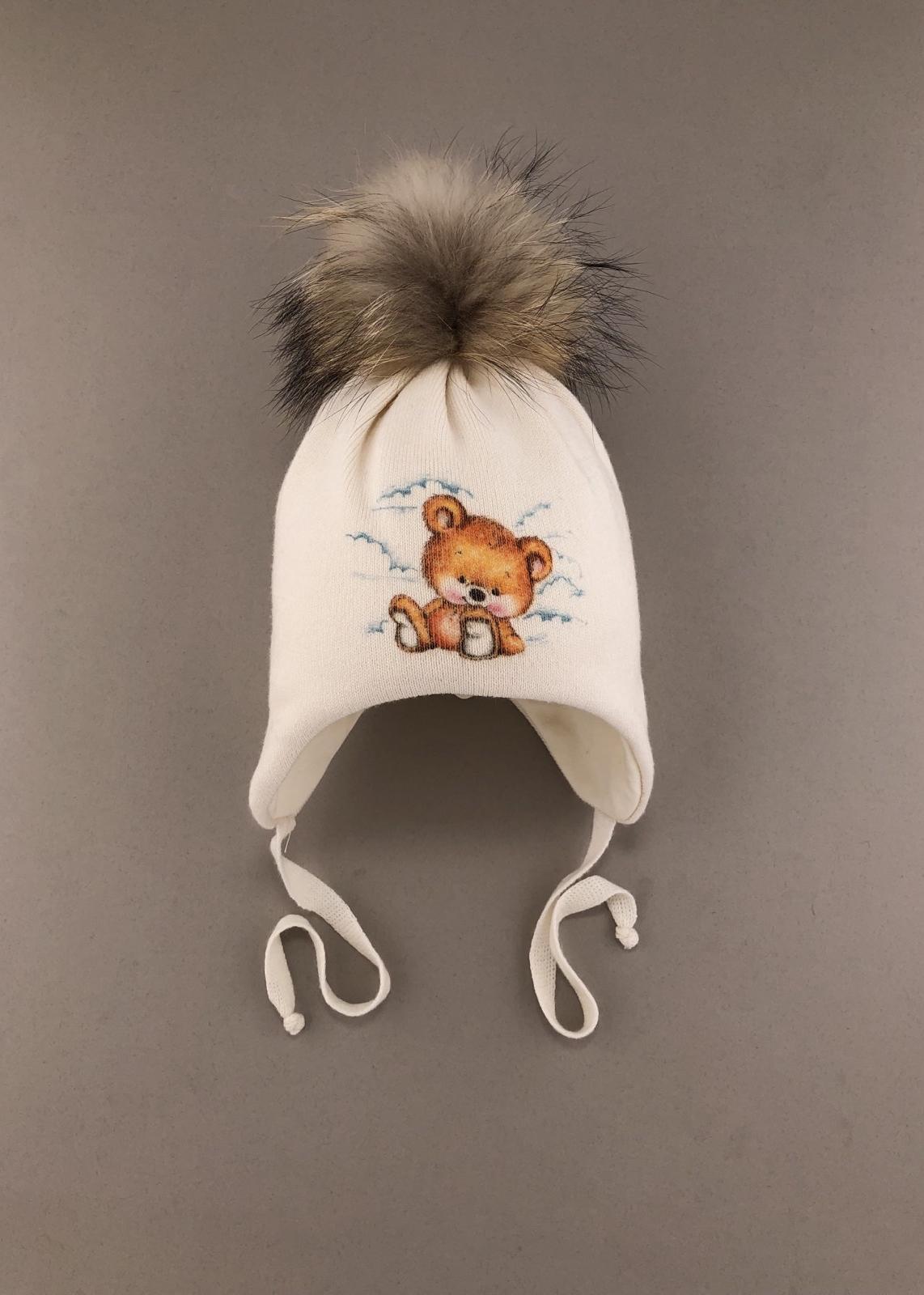 Шапочки і хустинки. Шапка для хлопчика з помпоном 260125-1758