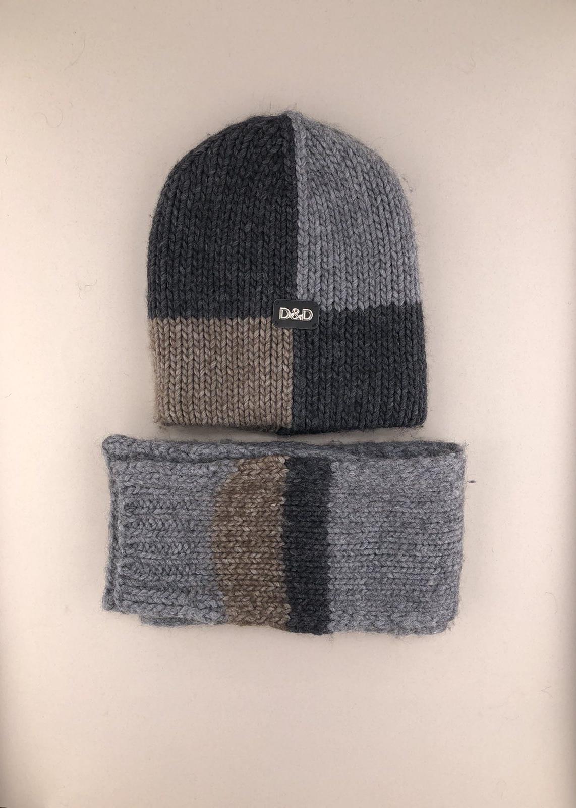 Головні убори і шарфи. Комплект для хлопчика шапка та шарф 270125-1214