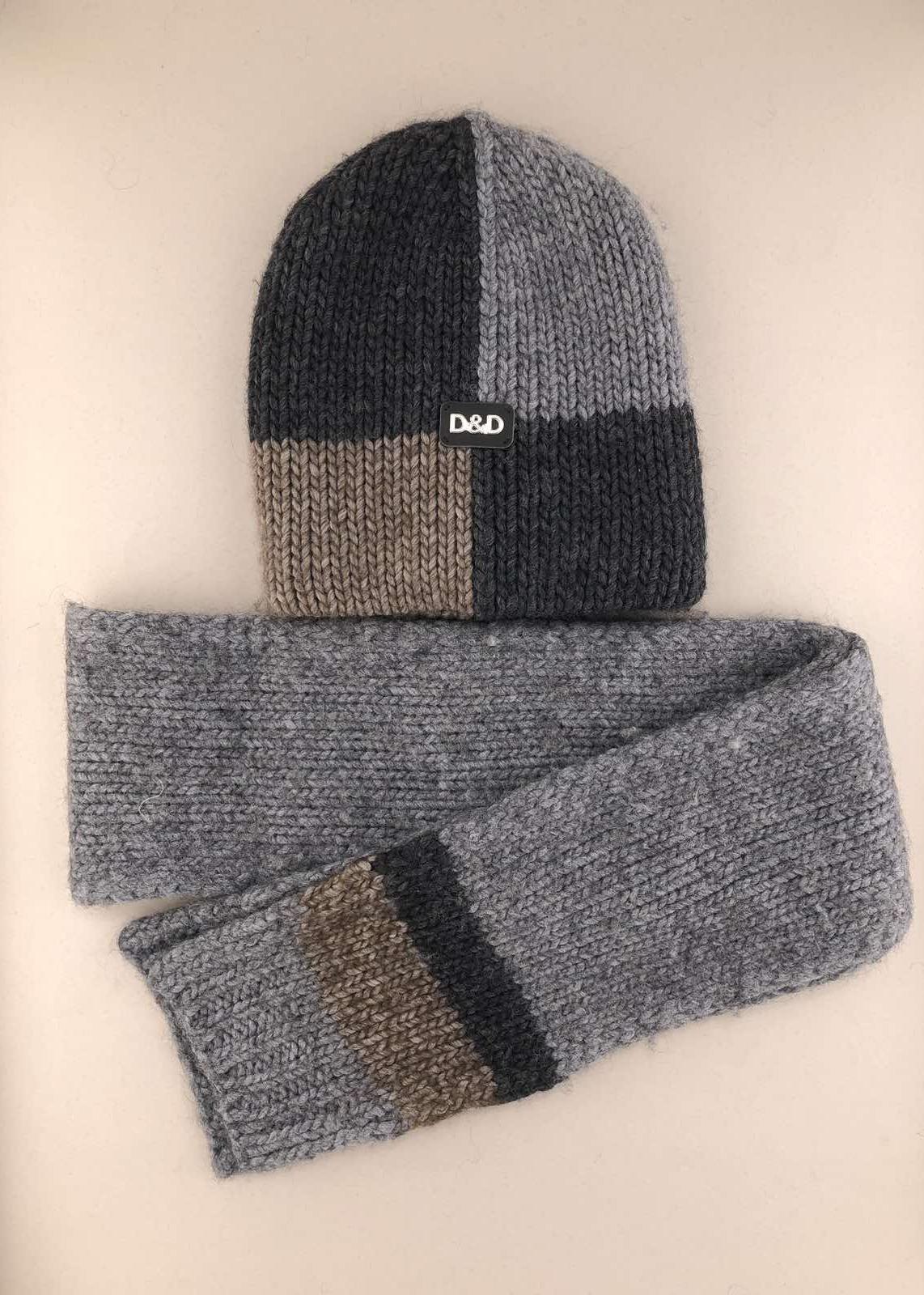 Головні убори і шарфи. Комплект для хлопчика шапка та шарф 270125-1214