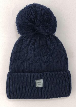 Головні убори і шарфи. Шапка для хлопчика без завязок синій WB59M-2