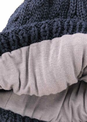 Головні убори і шарфи. Шапка для хлопчика без завязок синій WB59M-2