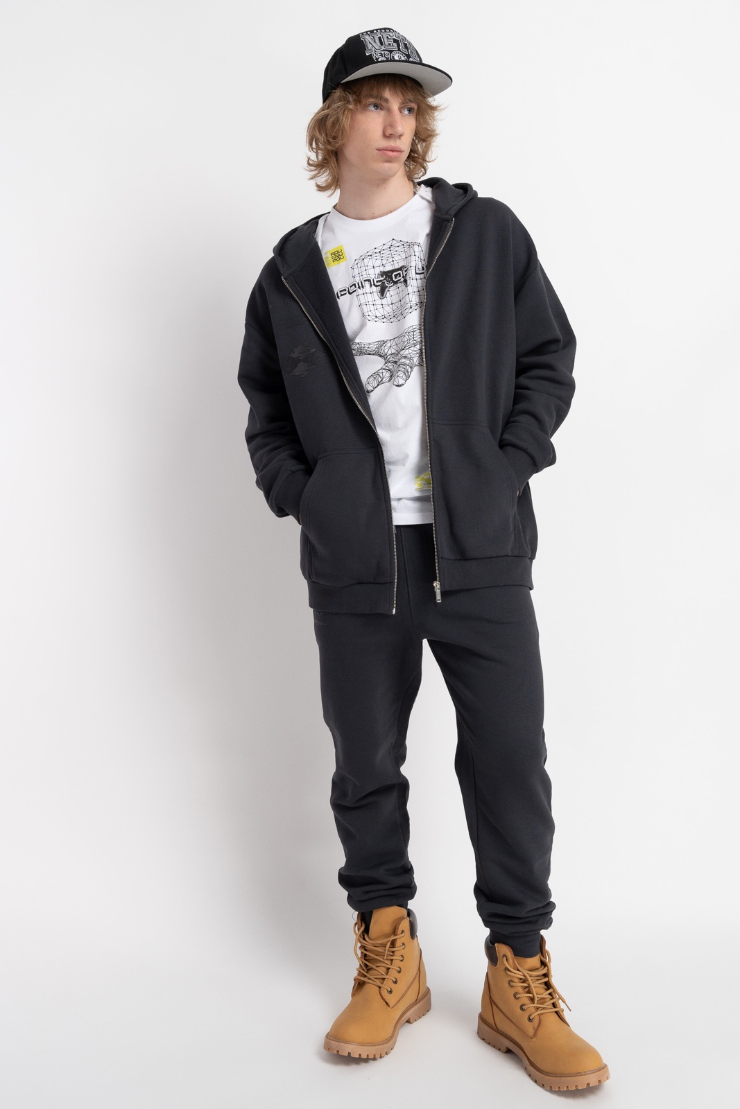 Кофти і пуловери. Пуловер для хлопчика графіт 251-0555B-04-190-1