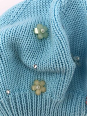 Головні убори і шарфи. Берет для дівчинки блакитний 3003-1057