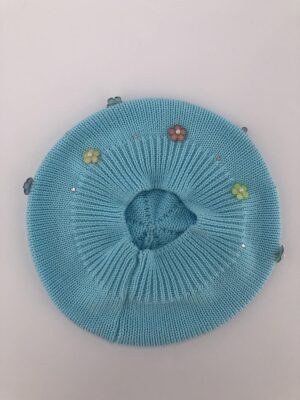 Головні убори і шарфи. Берет для дівчинки блакитний 3003-1057