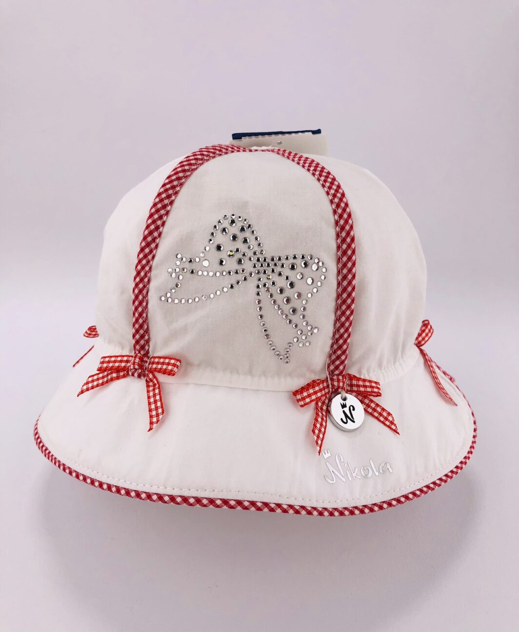 Головні убори і шарфи. Панама для дівчинки клітинка 3003-1603