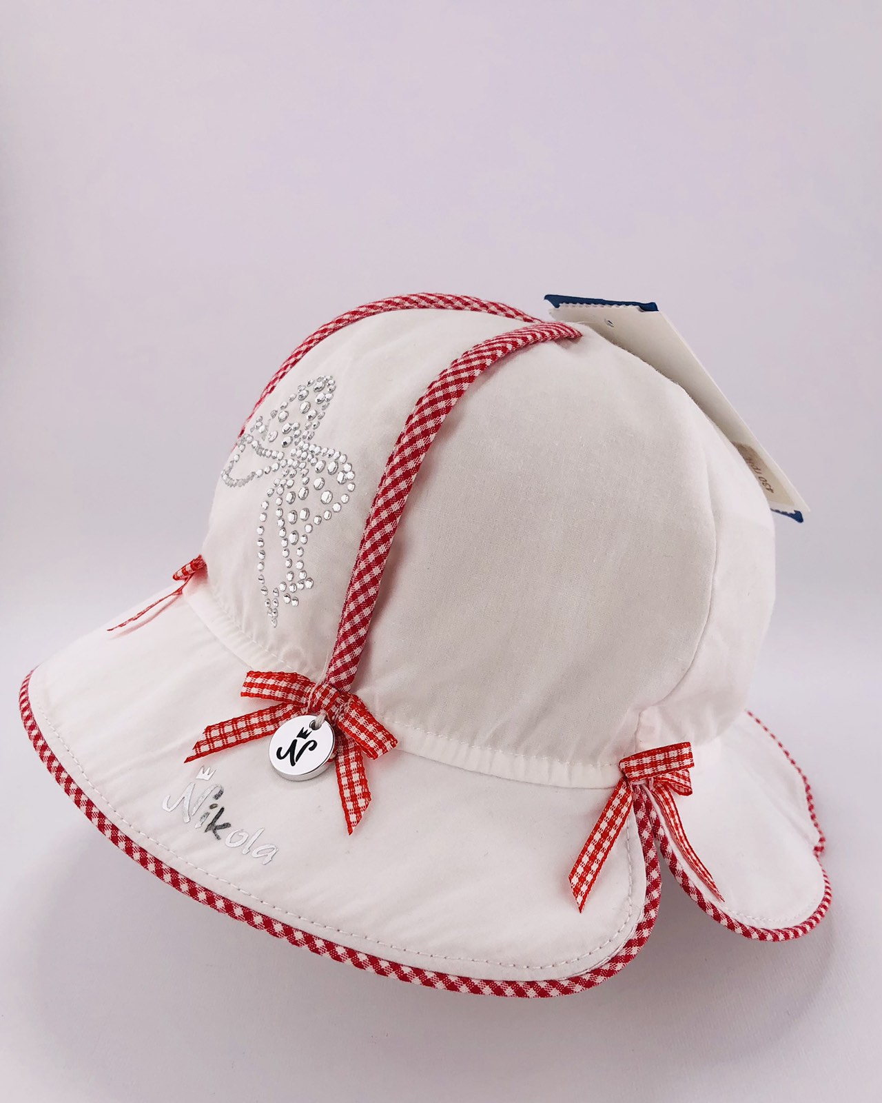 Головні убори і шарфи. Панама для дівчинки клітинка 3003-1603