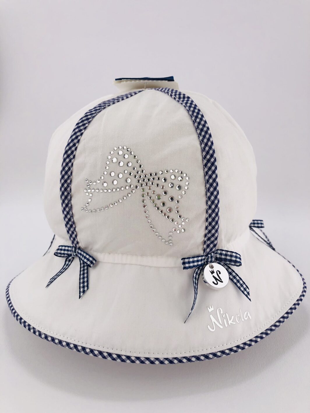 Головні убори і шарфи. Панама для дівчинки клітинка 3003-1605