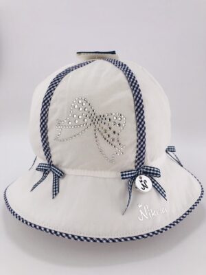 Головні убори і шарфи. Панама для дівчинки клітинка 3003-1605