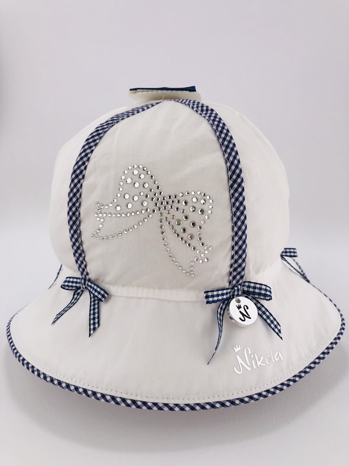 Головні убори і шарфи. Панама для дівчинки клітинка 3003-1605