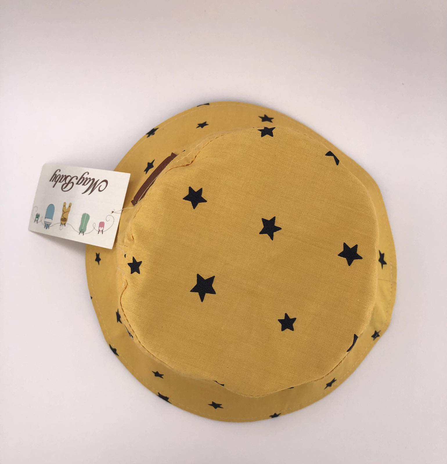 Головні убори і шарфи. Панама для хлопчика зірки на жовтому 3003-1649