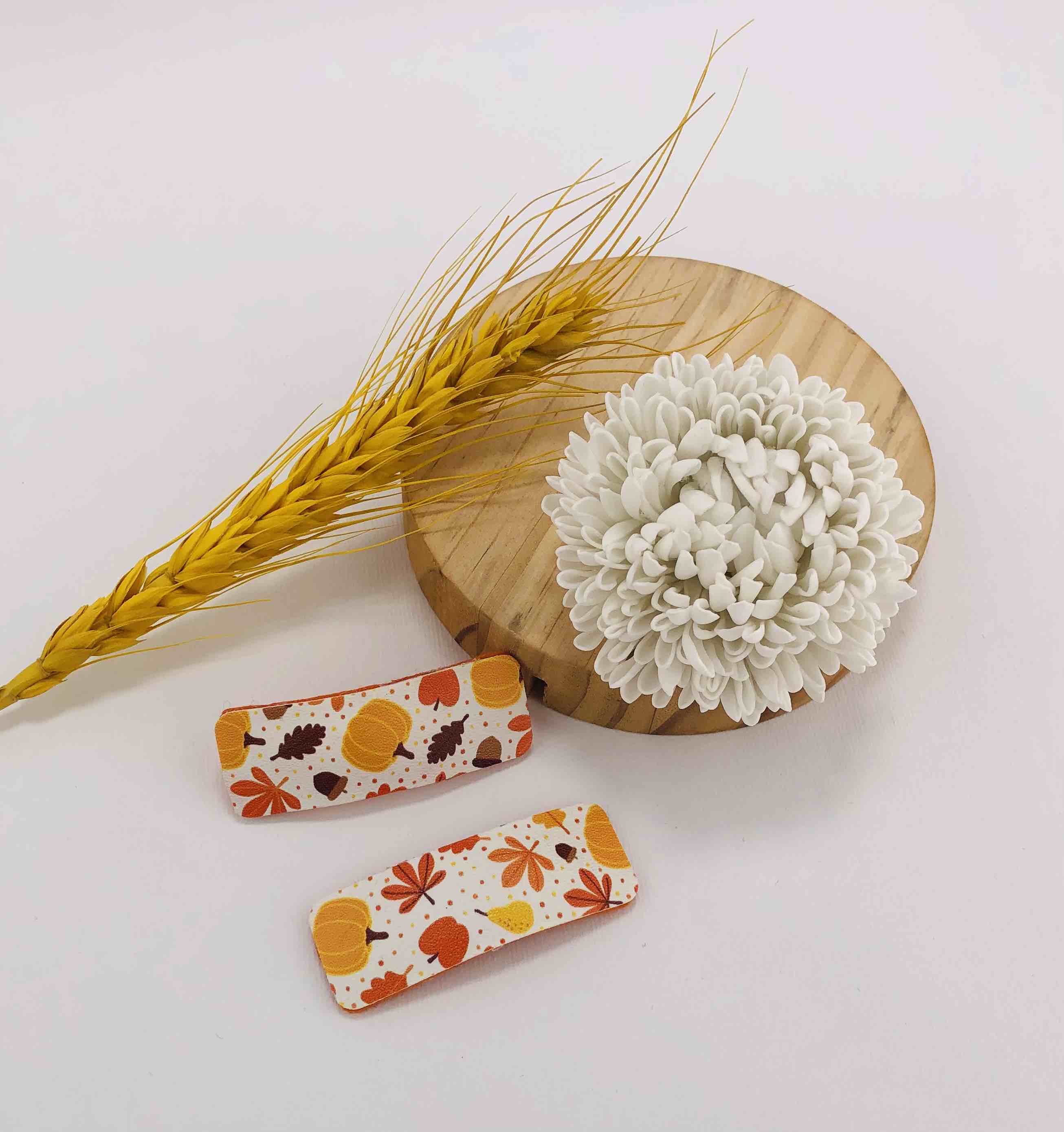 Набір заколок "Хризантеми" S білий