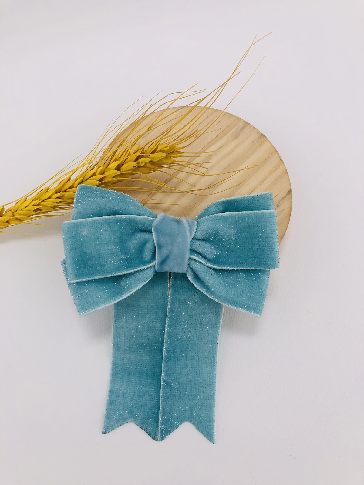 Заколка "Бант"  блакитний 10-152