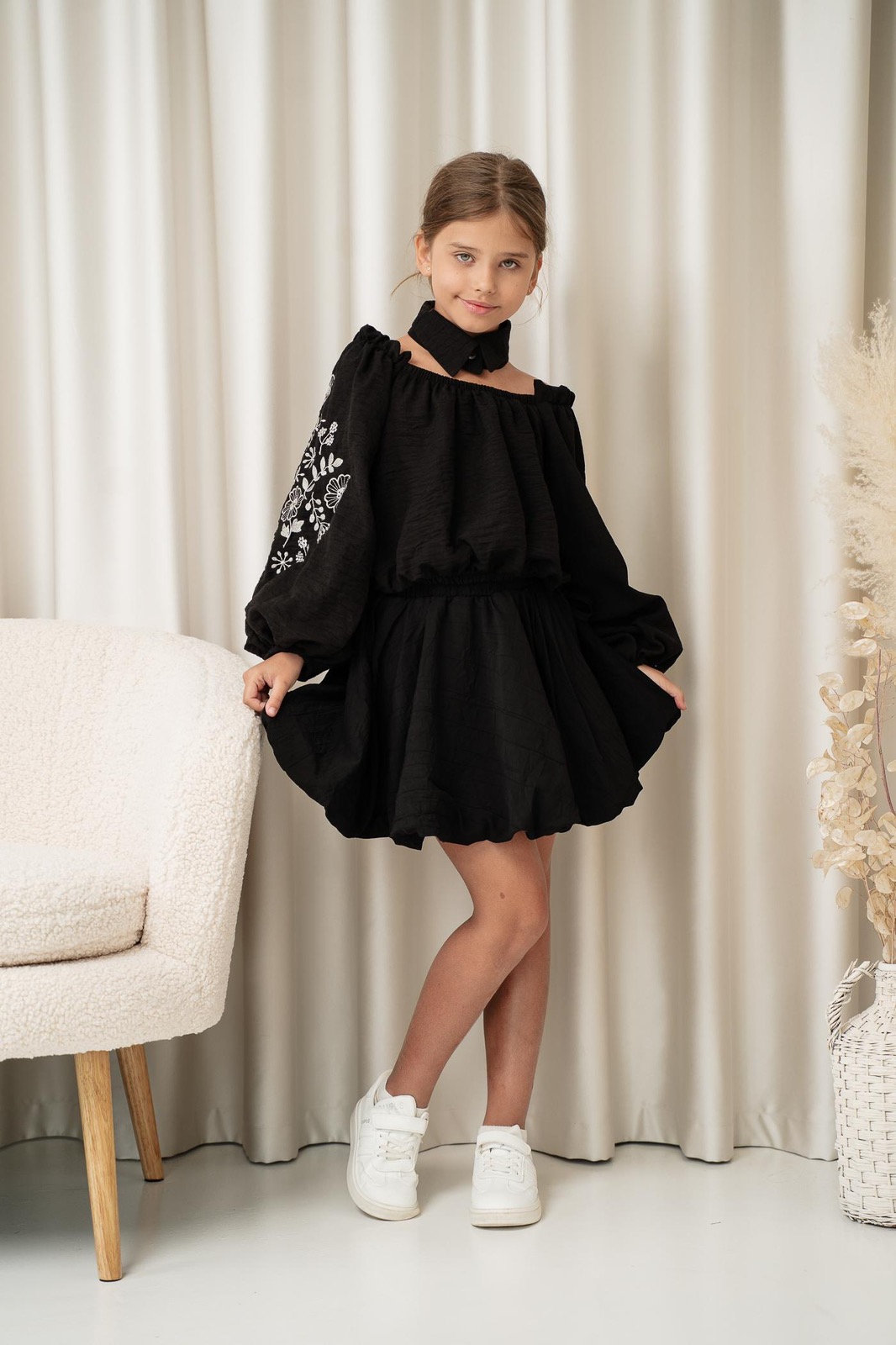 Спідниця для дівчинки чорна 180625-1142