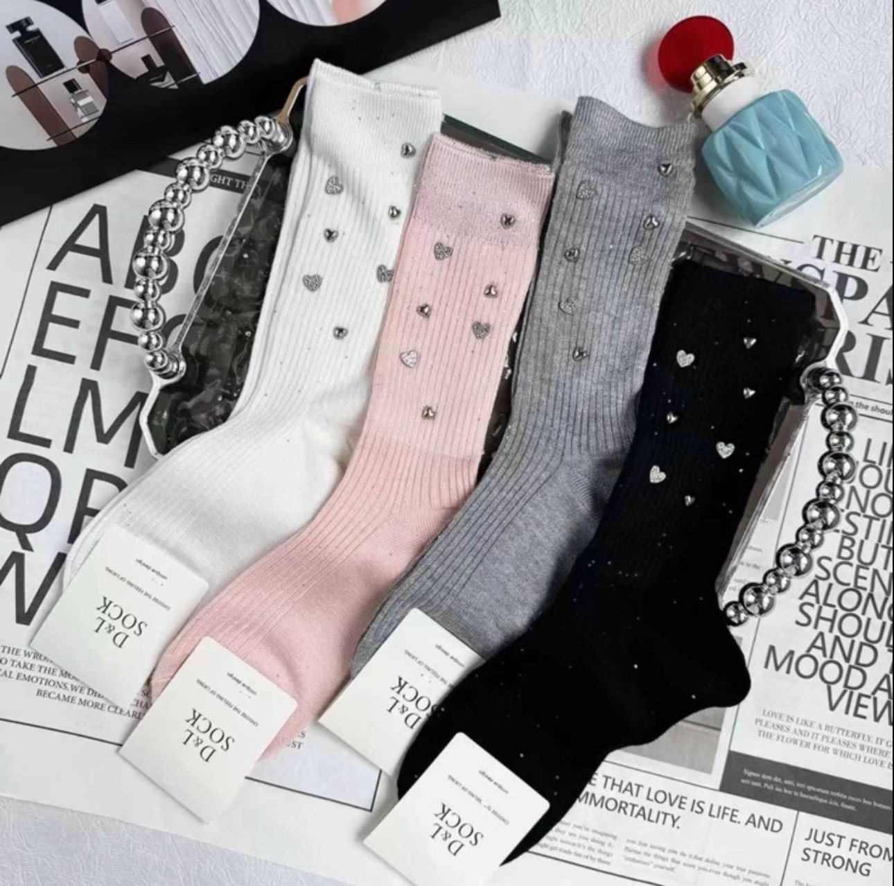 Шкарпетки для дівчинки сірий серця 280625-1009