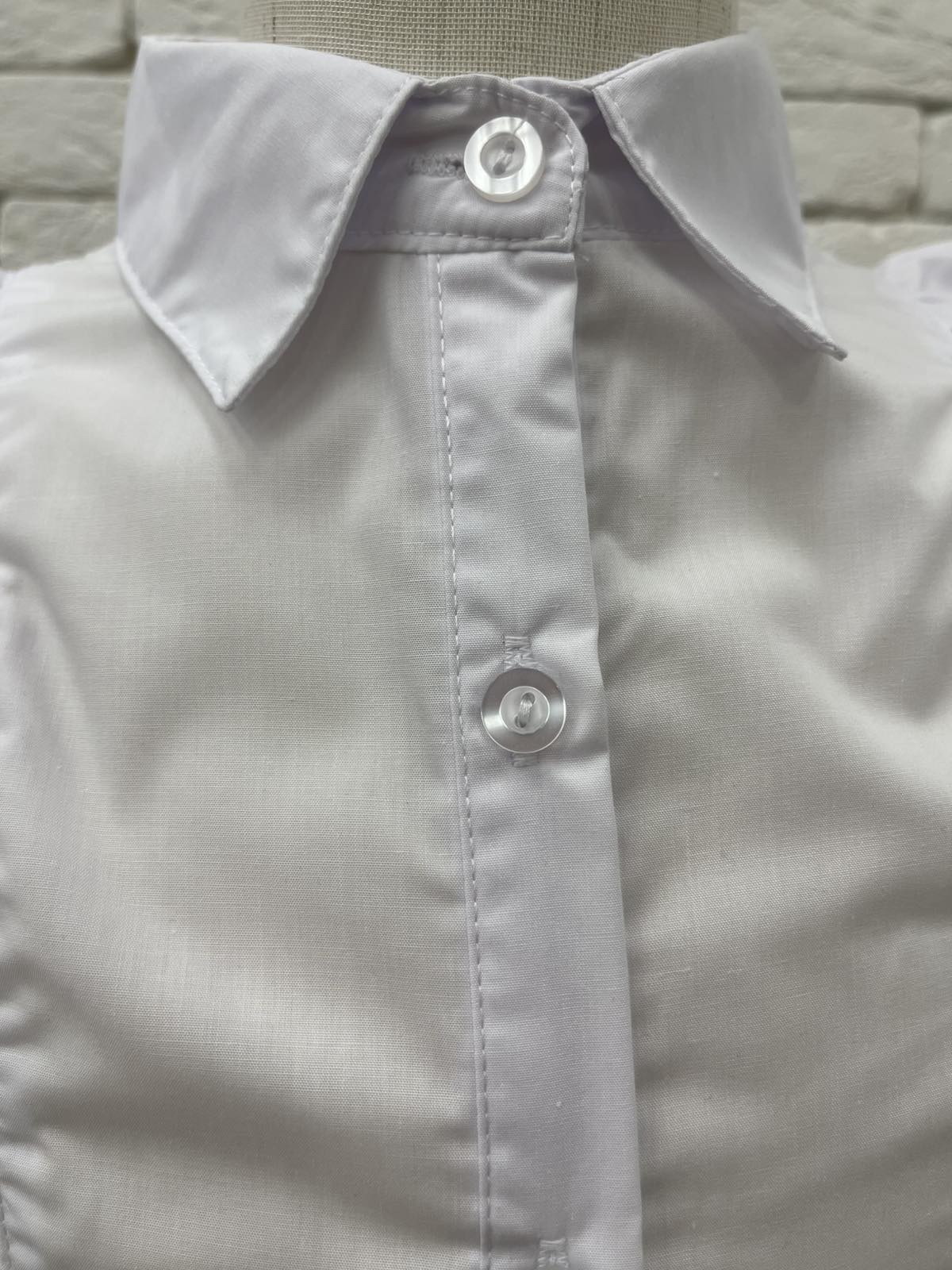 Блузи і сорочки. Блуза для дівчинки короткий рукав білий 5207A