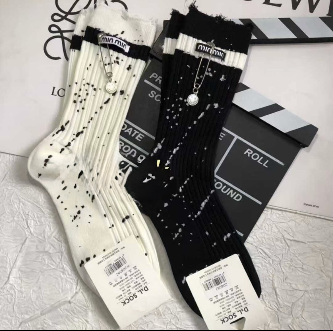 Шкарпетки для дівчинки зі шпилькою чорний 8082-1622