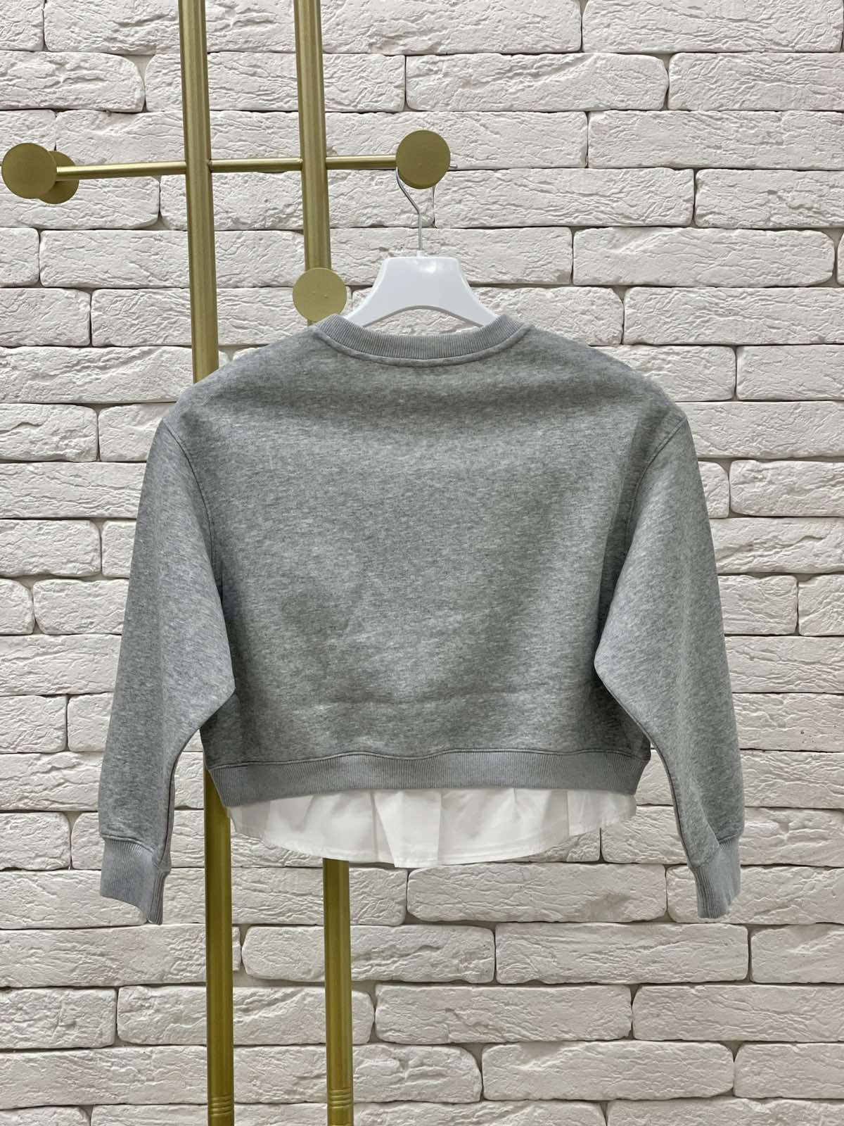 Кофти і пуловери. Пуловер для дівчинки сірий D2909