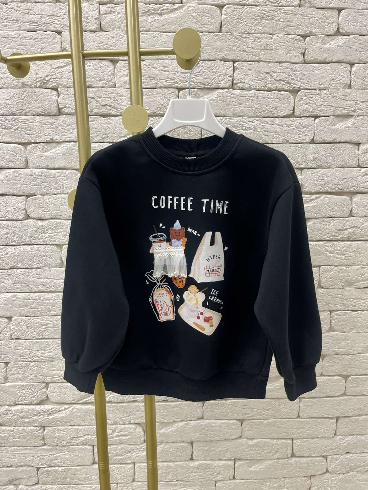 Пуловер для дівчинки чорний 18033