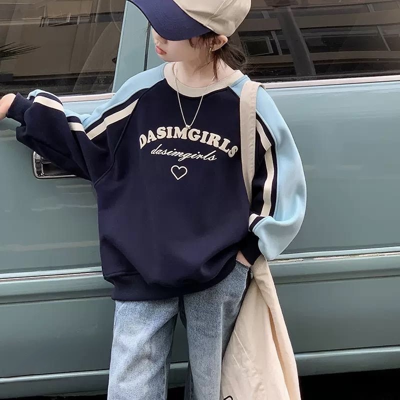 Пуловер для дівчинки синій 2208-912