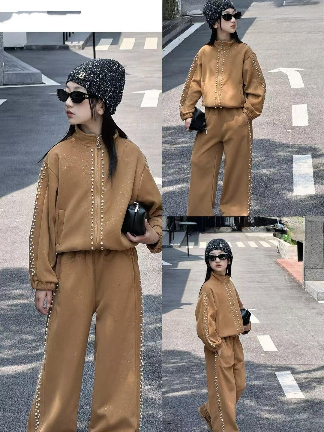 Комплект для дівчинки капучино 8633-2