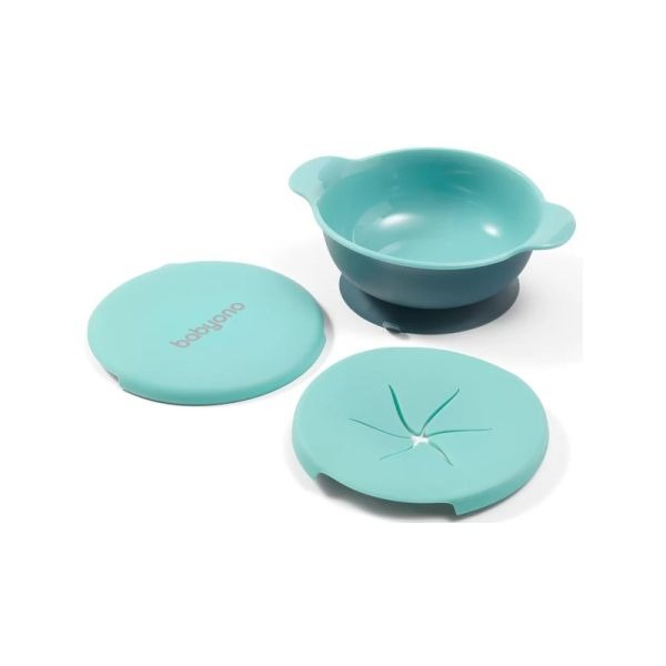 Мисочка з присоскою та кришечкою для снеків (Блакитний) Babyono BO-1078