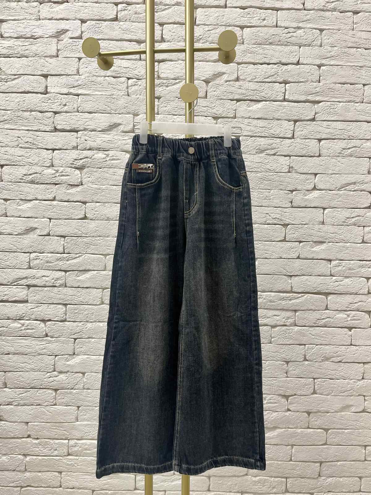 Джинси для дівчинки темний синій 25138