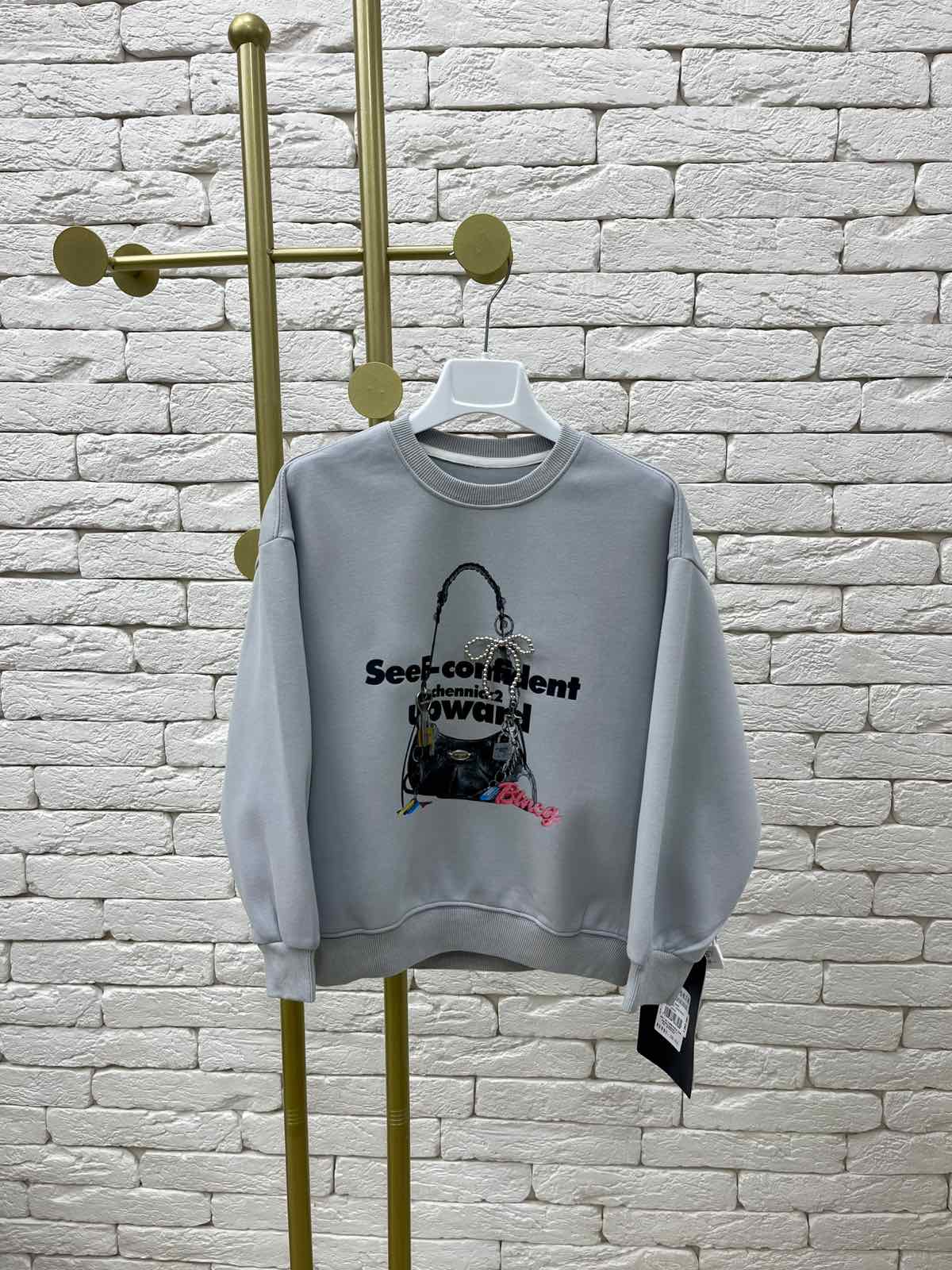 Пуловер для дівчинки сірий 2A303032