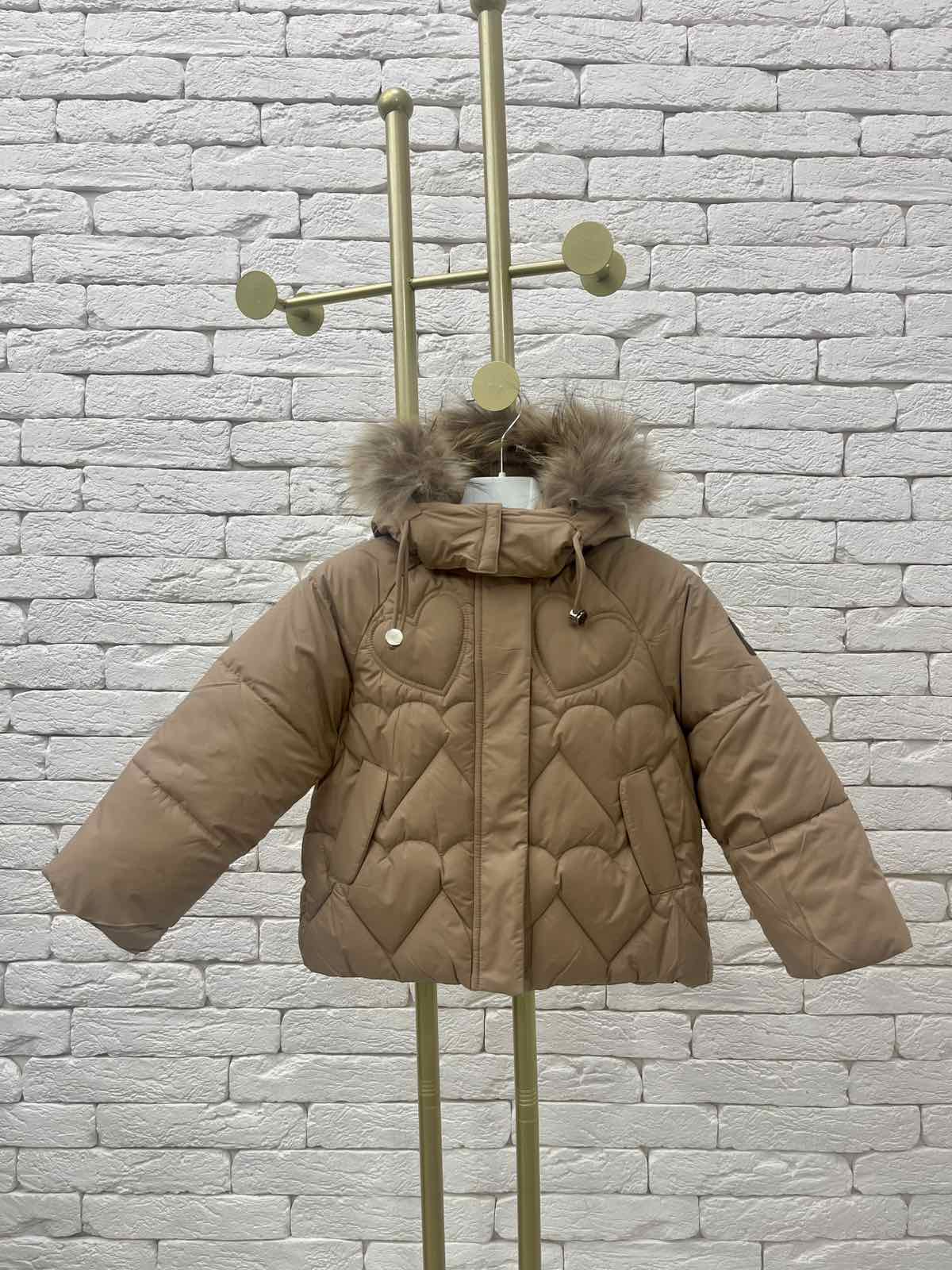 Куртка для дівчинки кавовий 8206