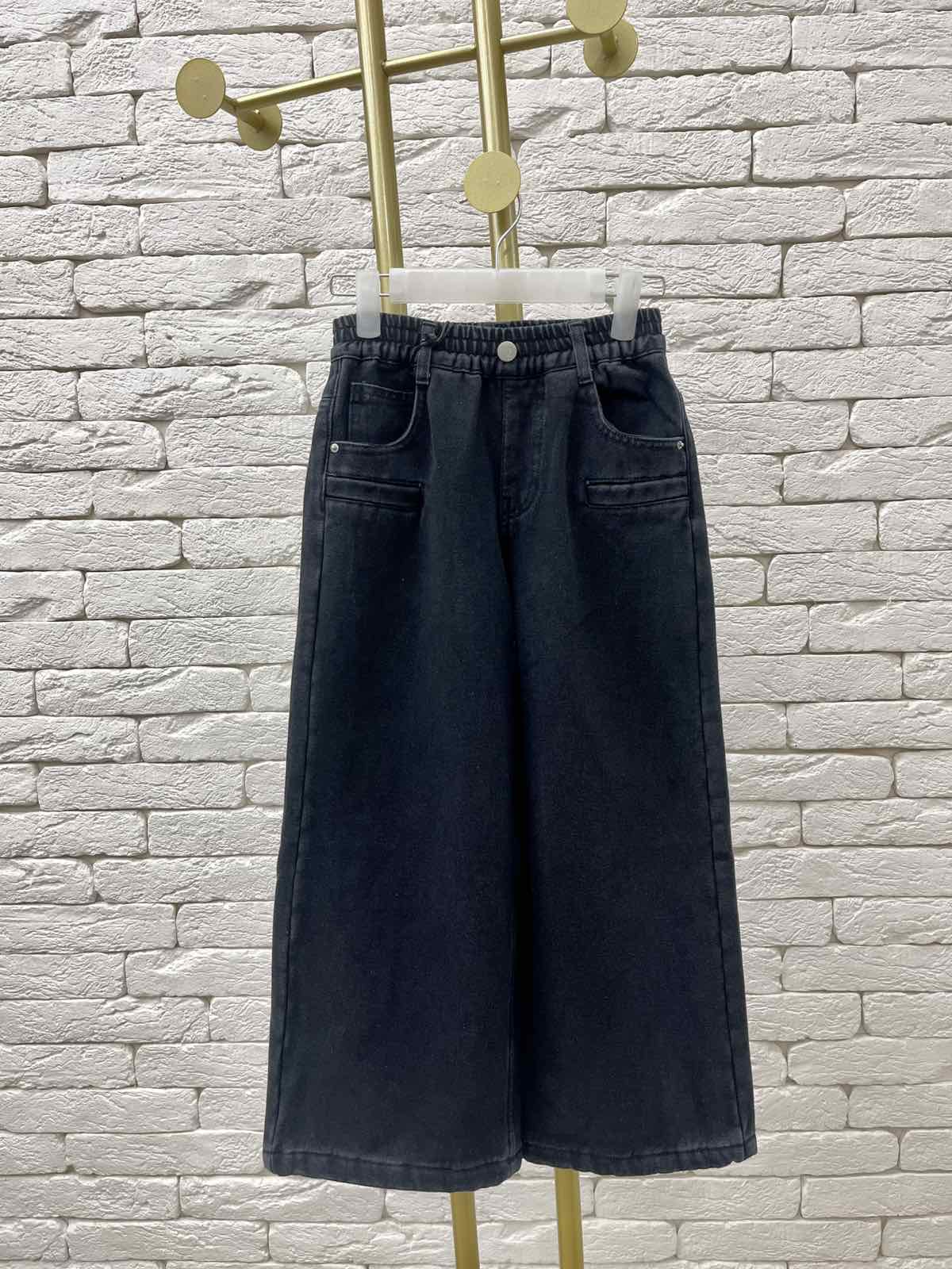 Джинси для дівчинки з утепленням темний сірий K158