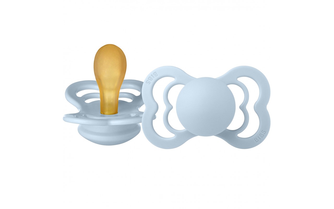 Соска пустушка 710231 BIBS Pacifier Supreme Latex Size 2 Baby Blue