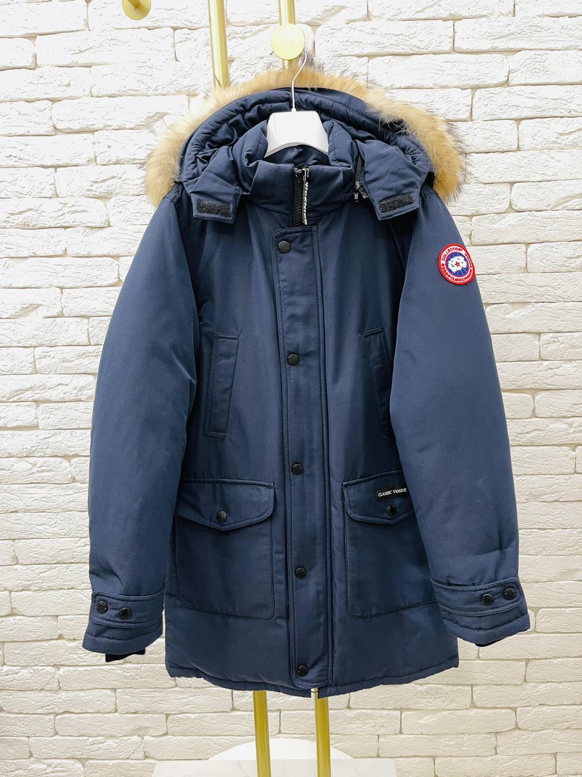 Куртка для хлопчика синій з хутром 010625-1301