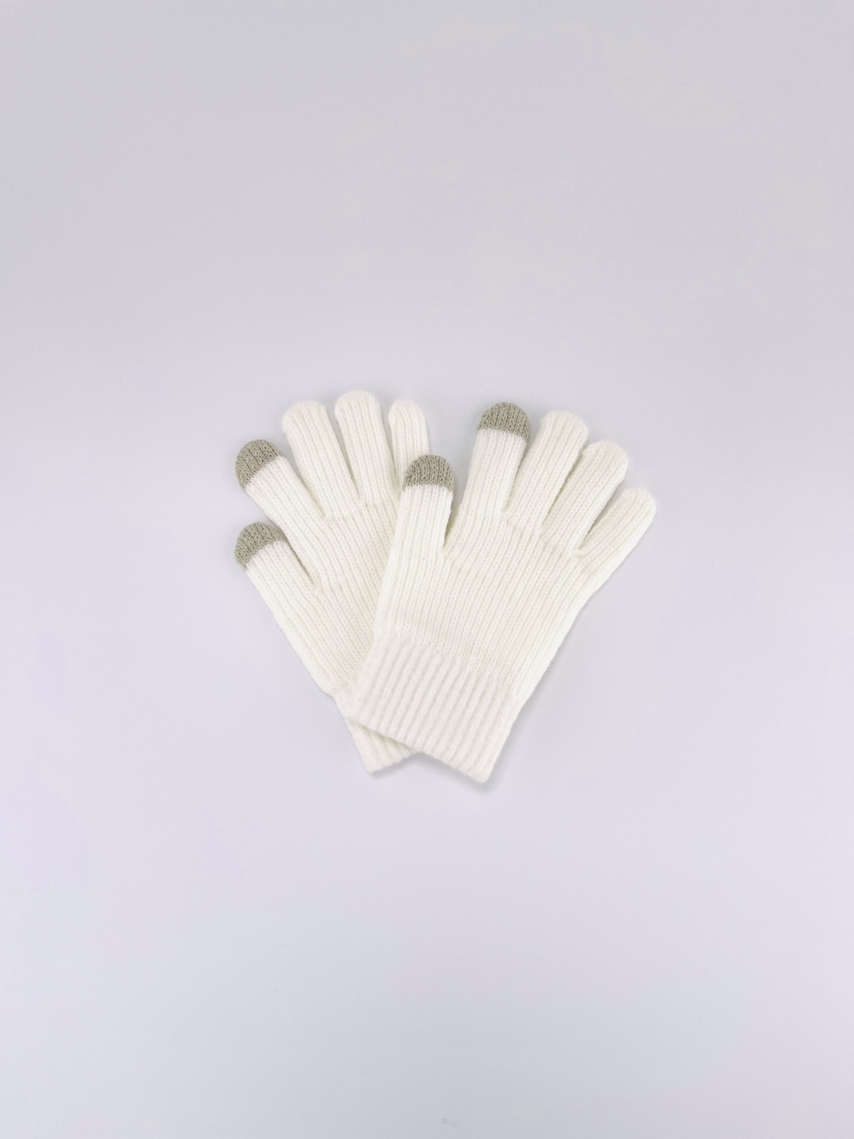 Рукавички для дівчинки молочний 0811-0955