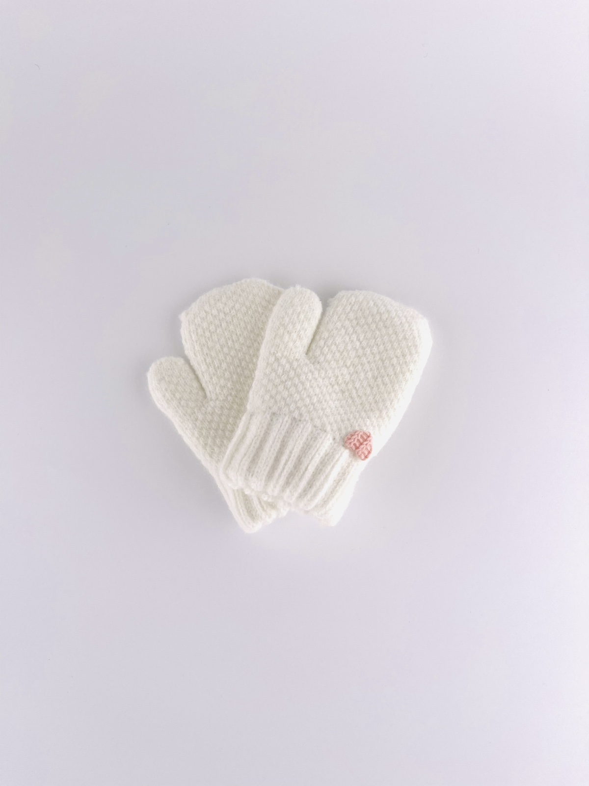 Рукавички для дівчинки молочний 0811-1651